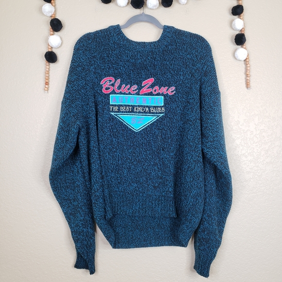 Vintage Other - Vintage Blue Zone Chunky Grandpa Oversized Sweater